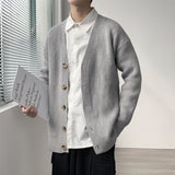 Men's Jackets Autumn and Winter Loose Men's V-neck Knitted
