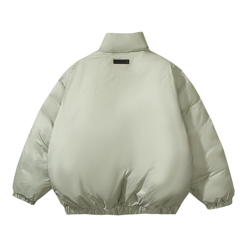 Cardigan Baseball Jacket Fog Essentials Cotton-Padded Coat for Men and Women Half Zipped Cotton-Padded Jacket