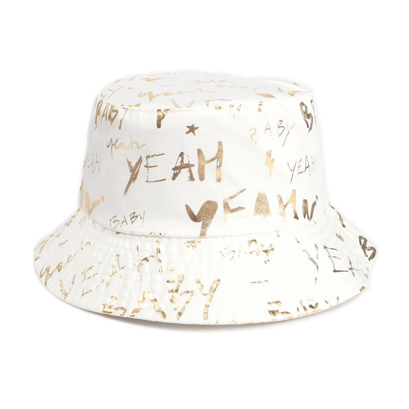 Bucket Hat Fishing Cap Cotton Print Fisherman Hat Fashion Colorful Letter Printing Sun Hat