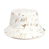 Bucket Hat Fishing Cap Cotton Print Fisherman Hat Fashion Colorful Letter Printing Sun Hat