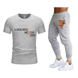 Vlone T Shirts & Pants 2 Piece Set T-Shirt Men'S Suit Printed Sports