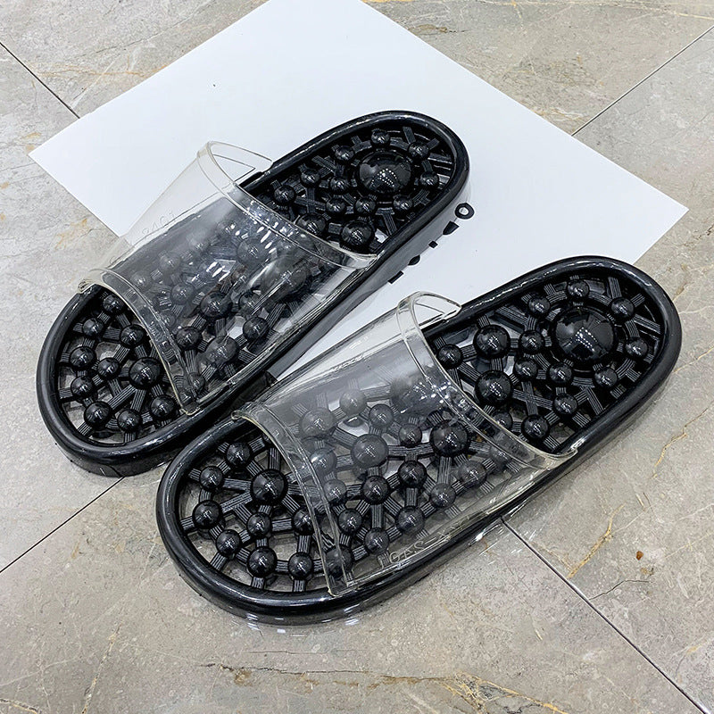 Under Desk Foot Rest Massager Acupressure Massage Mat Slippers Sandals Shoes Women's Summer Household Indoor Non-Slip Bathroom Slippers Men