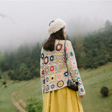 Coachella Music Festival Outfits Knitwear Hollow out Coat Long Sleeve Top