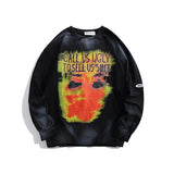 Crew Neck Sweatshirts for Men Men's Autumn Hip Hop Print Sweater Men's Casual Crew Neck T-shirt