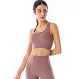 Underwear for Sweating V-Neckline Shockproof Push-up Workout Yoga Vest