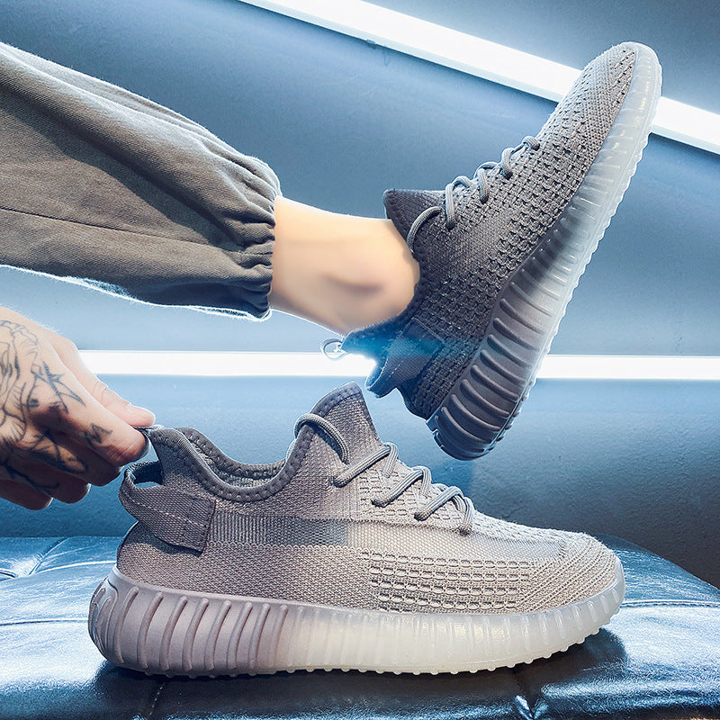 Sneaker Shoes Fashion Gradient Sneakers Summer Flying Woven Breathable Running Casual Shoes