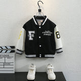Toddler Boys Jackets Boys Autumn Clothing Baseball Uniform Jacket