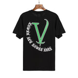 Vlone T Shirt Summer Casual Loose Short Sleeves High Street Style Couple With T-Shirt