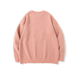 Men Sweater Cartoon Bear Embroidery Knitwear Men's Street Fashion Loose