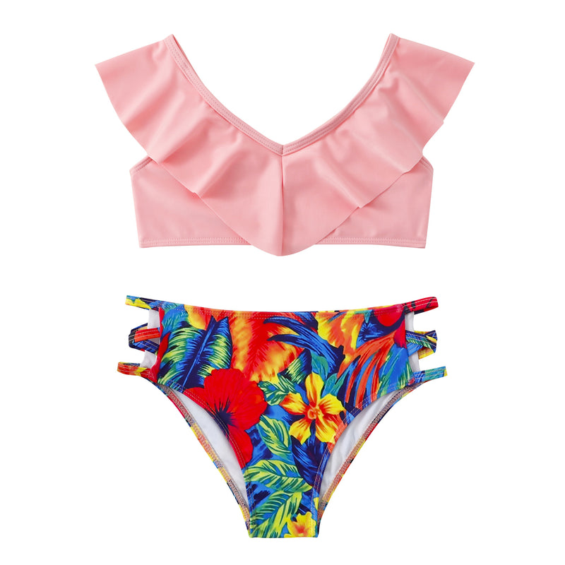 Children Swimsuit Children's Swimsuit Cute Solid Color Printing