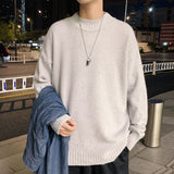 Men's Sweatshirt Fall Winter Men Sweater Solid Color plus Size Men's Clothing Men's Loose