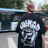 Men T-Shirts Letter Print Loose Half Sleeve