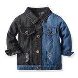 Children Jean Jackets Spring Color Matching Fashion Denim Jacket Casual Children's Clothing
