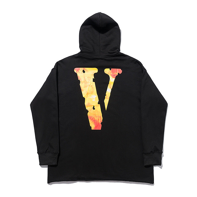 Vlone Hoodie Hooded Sweater Wool Coil Men'S And Women'S Loose Large V Pullover Hoodie Coat
