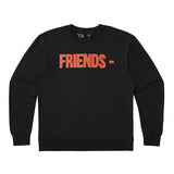 Vlone Sweatshirt Round Neck Terry Sweater Men'S And Women'S Loose Long Sleeve