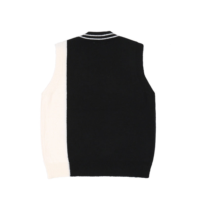 Men Sweater Sweater Vest Outer Wear Men's Loose V-neck Sleeveless Sweater Vest