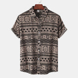 Camp Collar Shirt Short Sleeve Printed Shirt