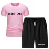 Fog Fear Of God T Shirt & Shorts 2 Pieces Set Summer Men'S Short Sleeve T-Shirt Shorts Casual
