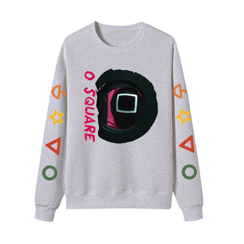 Squid Game Costume Sweatshirt round Neck Casual Pullover Sweater for Men and Women