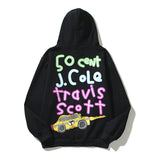 Kanye West Sunday Service Hoodie Autumn And Winter Color Hand Painted Graffiti Hooded Sweater Couple