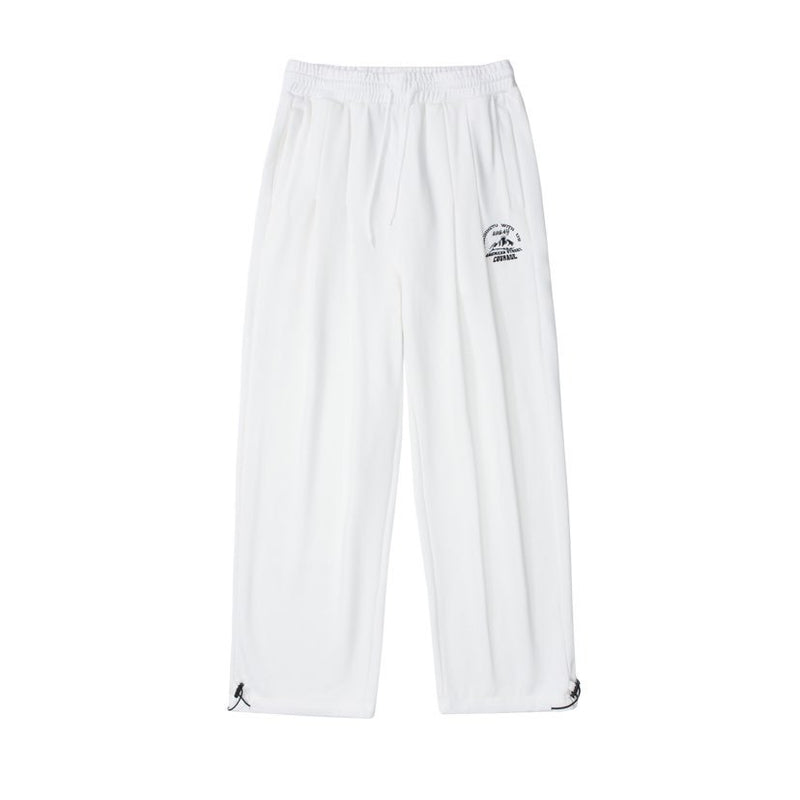 Man Fall Outfis Simple Letter Embroidery Casual Straight Pants Loose Track Pants