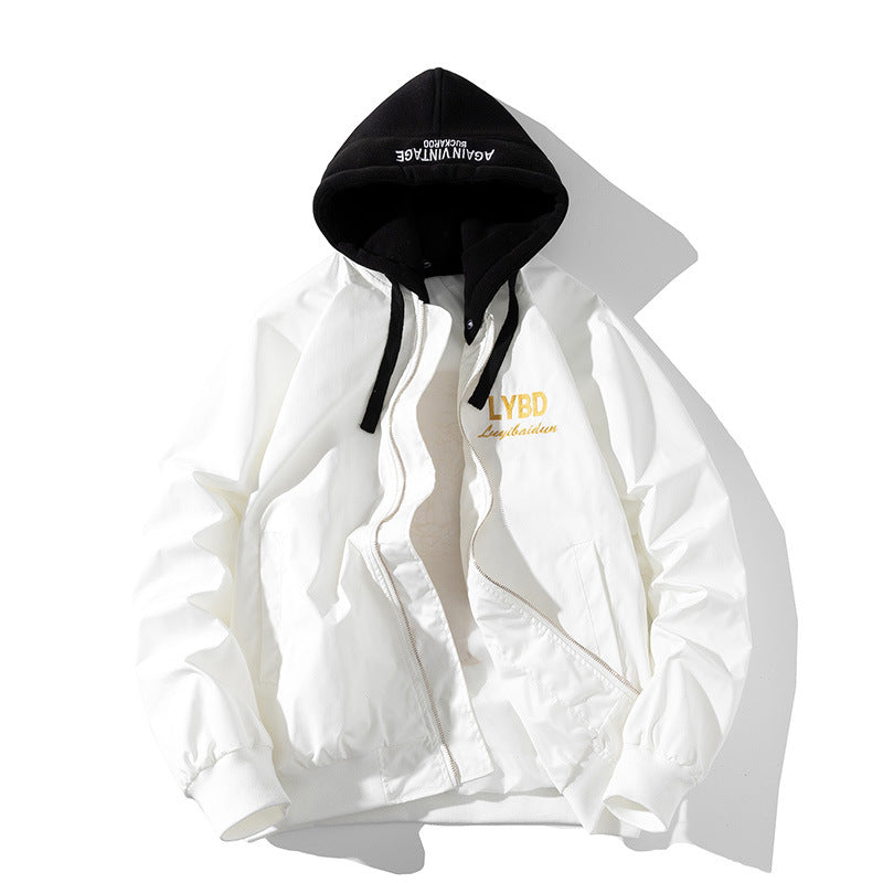 Varsity Jacket Spring And Autumn Jacket Men'S Trendy Embroidery Loose
