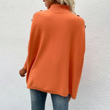 Women Pullover Knit Sweater Autumn and Winter plus Size Turtleneck Sweater for Women