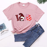 Valentine's Day T Shirt Short-Sleeved T-shirt Men's and Women's Love Printed round Neck Spring and Summer