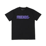 Vlone Life Print Plus Size Retro Sports Casual Able Short Sleeve