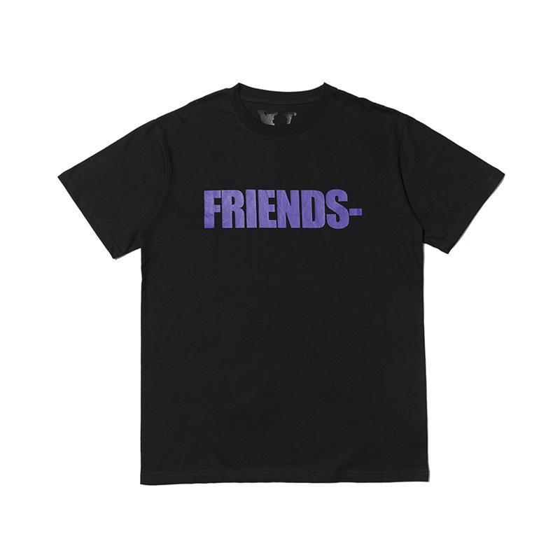 Vlone T Shirt Life Print Plus Size Retro Sports Casual Short Sleeve Vlone