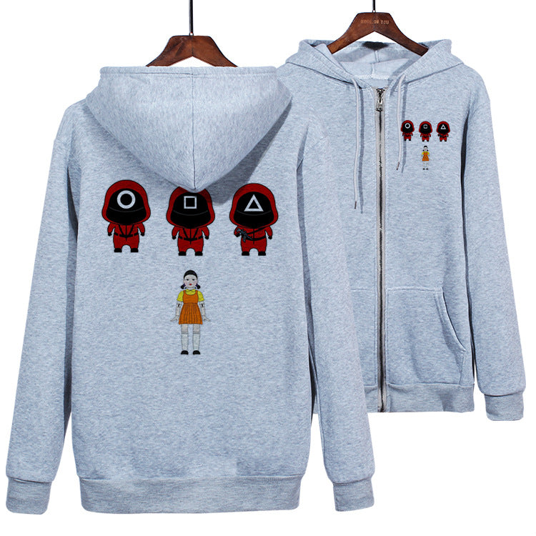 Squid Game Costume Zipper Sweater