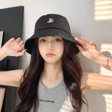 Women Bucket Hat Bear Fisherman Sun-Proof