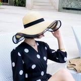 Big Hats Hat Female Summer Sun Protection Sunshade Big Brim Straw Hat Beach Hat