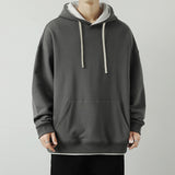 Men Hoodie Fake Two-Piece Hooded Sweater Spring and Autumn Heavy Japanese Style