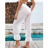 Coachella Music Festival Outfits Casual Sexy See-Through Chiffon Beach Pants