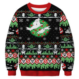 Men and Women Grinch Sweater 3D Printed Couple Christmas round Neck Sweater