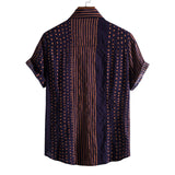 Camp Collar Shirt Striped Top