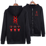 Squid Game Costume Couple Hoodie Casual Zipper Sweater for Men and Women