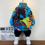 Toddler Boys Jackets Boys' Jacket Spring and Autumn Boys' Camouflage Trench Coat