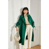 Gloria Vanderbilt Twill Straight Loose Trench Coat