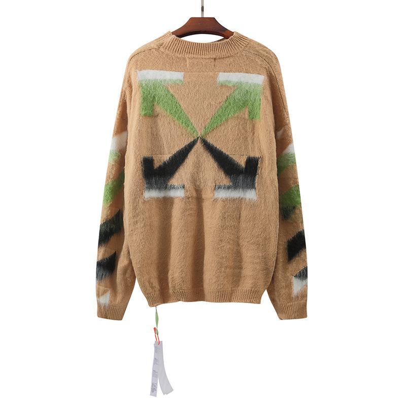 Off White Sweater Large Size Casual Longsleeved Warm Sweater For Men Owt