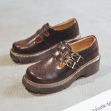 Mary Jane Shoes Vintage Women'S Shoes Jk Leather Shoes