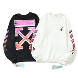Off White Sweatshirts O Arrow Round Neck Men'S Women'S Pullover Loose Undershirt Coat