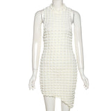 Music Festivals Rave Outfits Dress Spring and Summer Women's Clothing Fashion round Neck Sleeveless Slim Dress