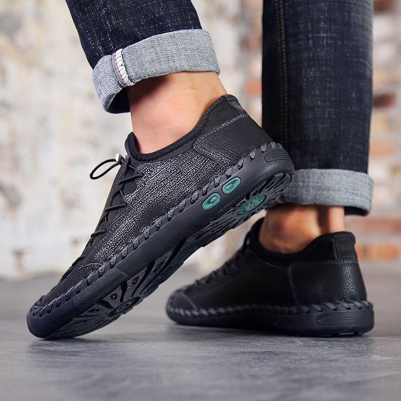 Men's Loafers Relaxedfit Slipon Loafer Men Shoes Fall Men's Genuine Leather Shoes Men's Fashionable Casual Breathable Large Size Shoes