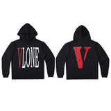 Vlone Hoodie Sweater Men'S Large V Coat Women'S Hooded