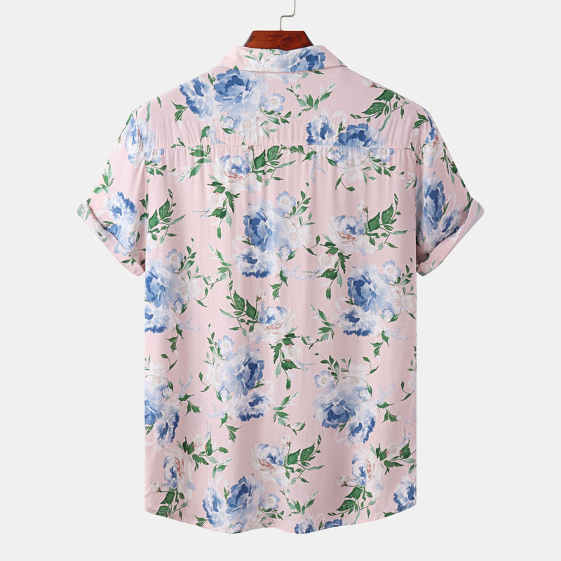 Camp Collar Shirt Short Sleeve Shirt Floral