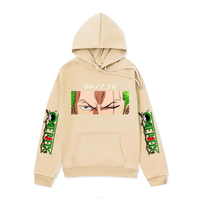 Anime Hoddies One Piece Series Sweater Men Sauron Print Fall Winter Coat