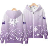 Anime Hoddies Original God Anime Clothing Zipper Hooded Sweater