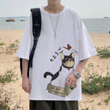 Men T-shirt Loose Cartoon Printing